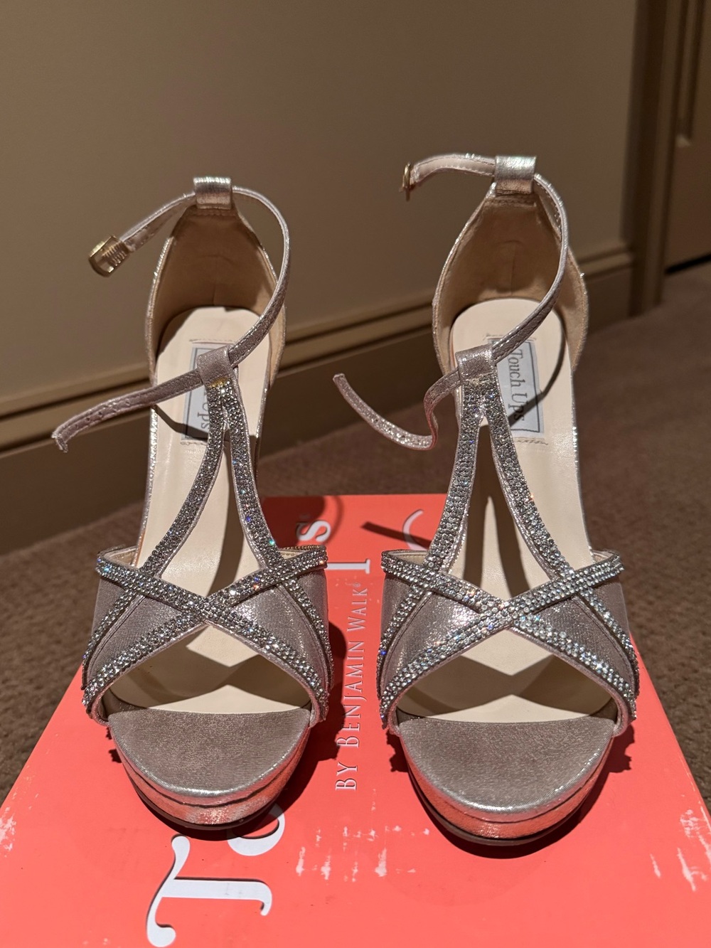 Touch Ups Champagne Sparkly Heels
